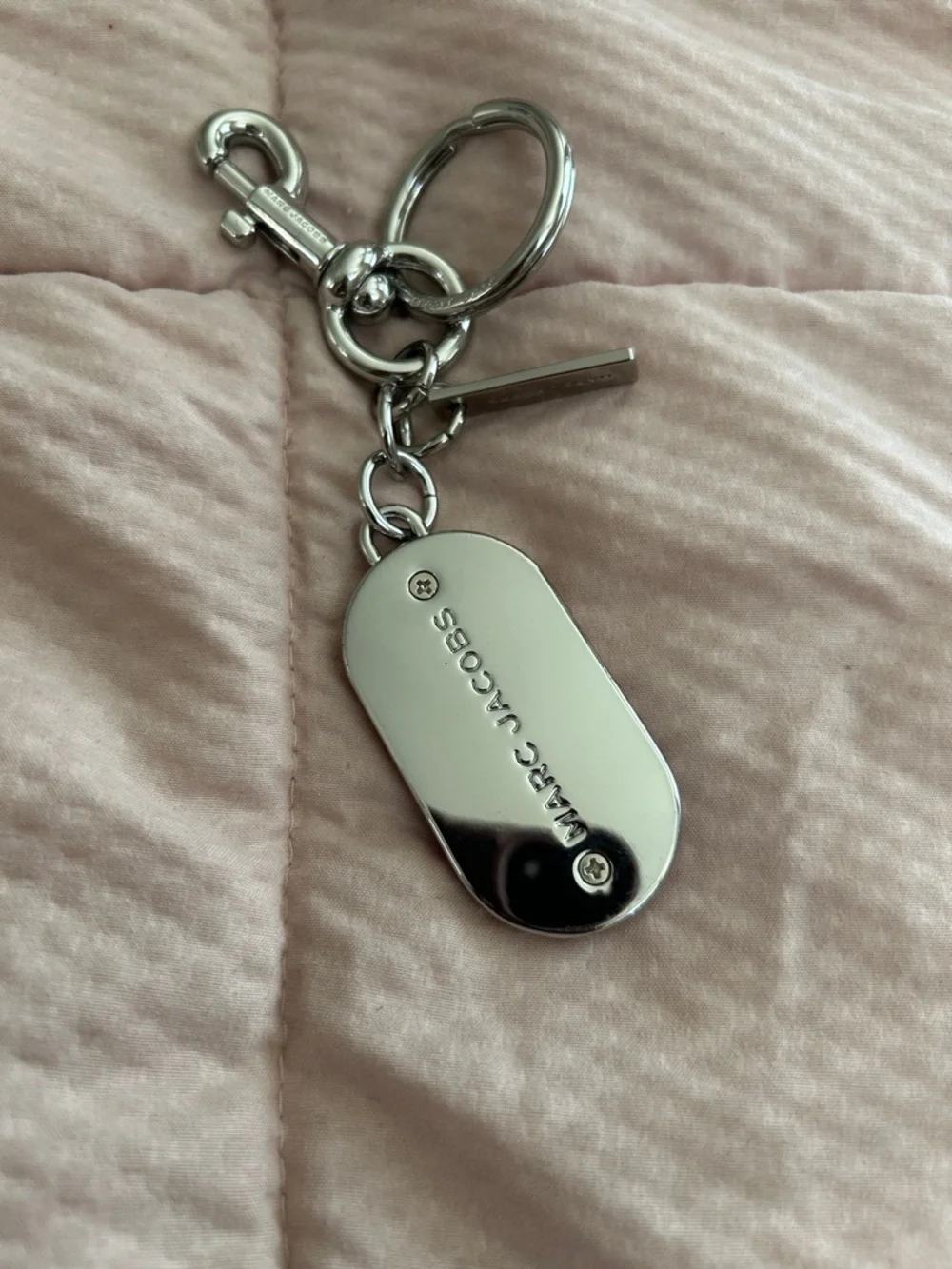 Marc Jacobs Orange and Pink Pill Keychain Charm